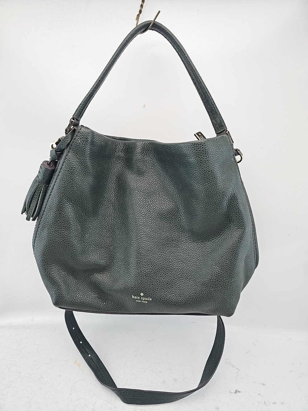 Kate Spade Dark Green Pebbled Leather Hobo